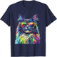Maine Coon Cat Lover Wearing Pop Art Funny Maine Coon Cat T-Shirt - T-Shirt | Navy