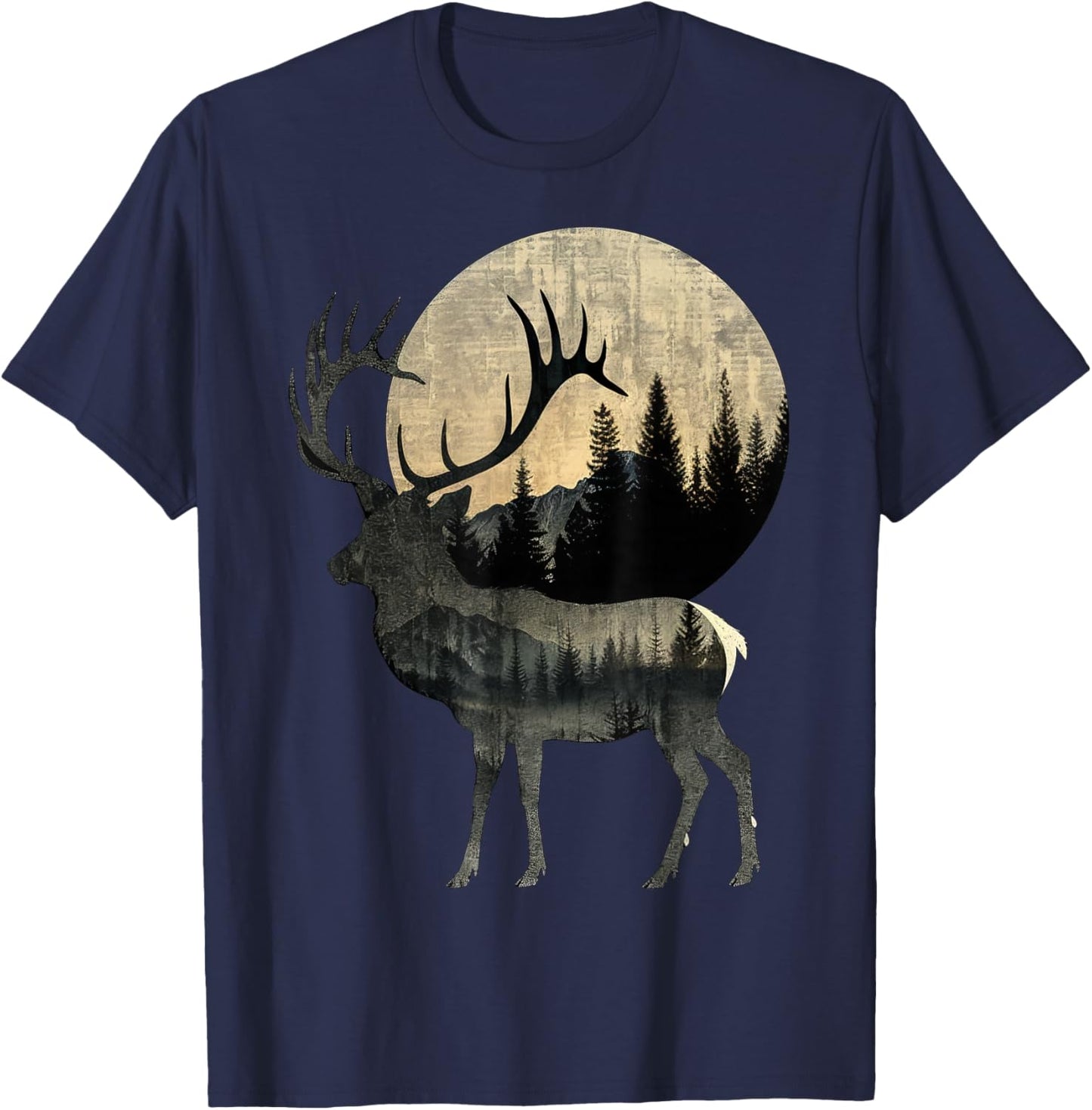 Forests, mountains Elk T-Shirt - T-Shirt | Navy