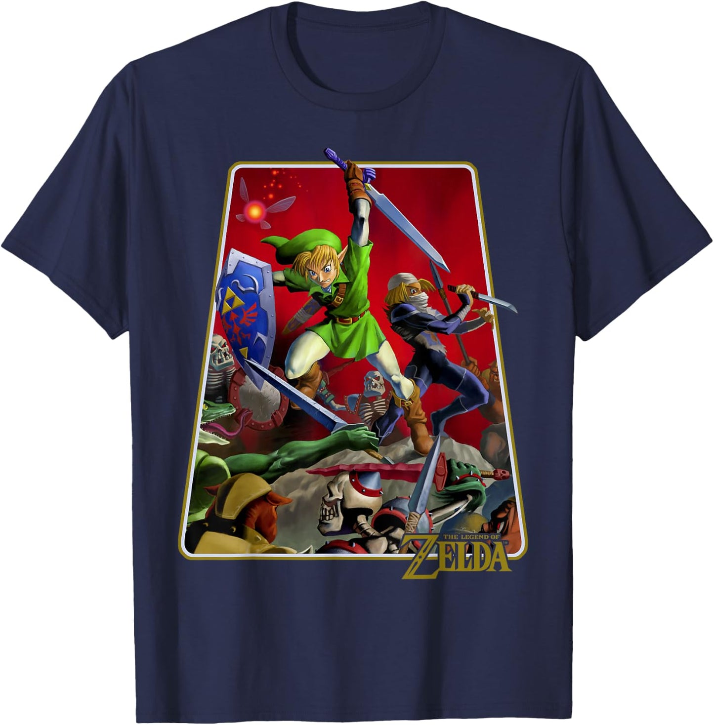 The Legend of Zelda Link Battle Shot T-Shirt - T-Shirt | Navy