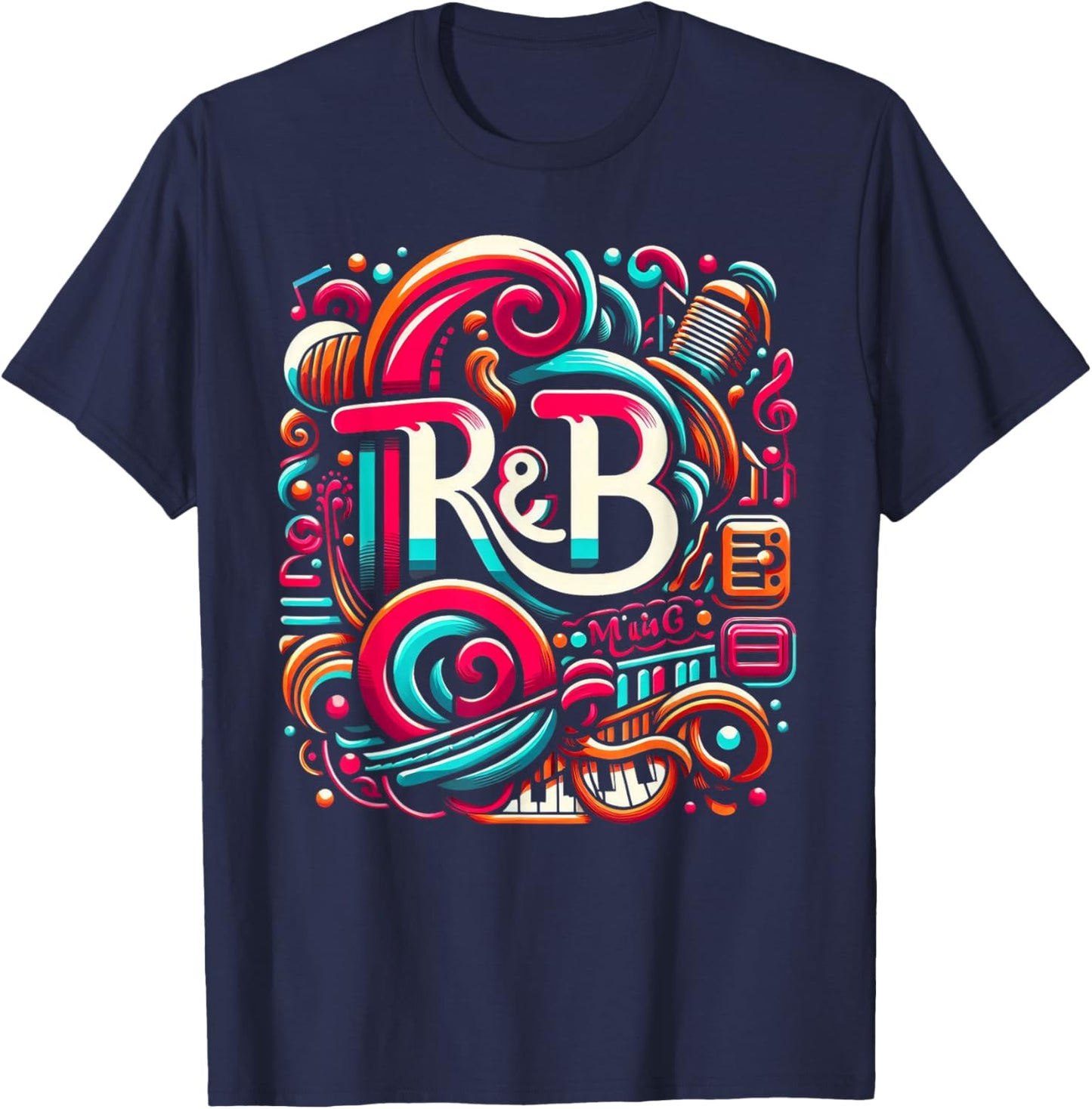 R&B Music Lover T-Shirt - T-Shirt | Navy