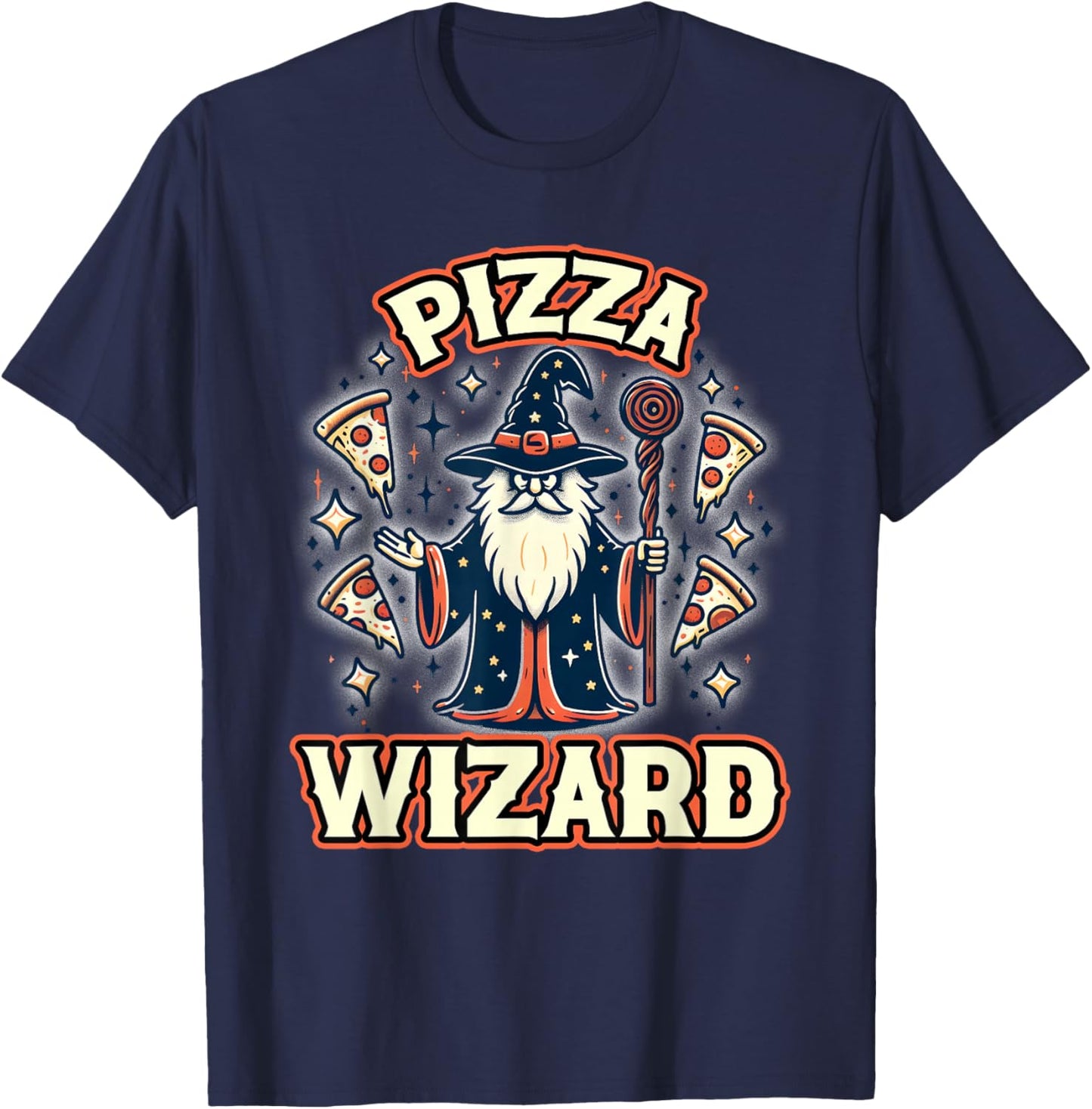 Pizza Wizard T-Shirt - T-Shirt | Navy