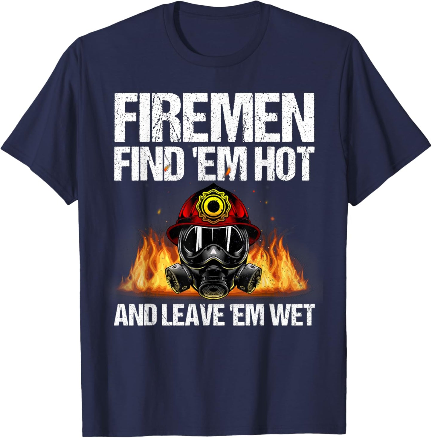 Funny Firefighter Design Boys Firefighting Fireman T-Shirt - T-Shirt | Navy