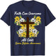 Woman Spina Bifida Awareness Faith Cross Butterfly T-Shirt - T-Shirt | Navy