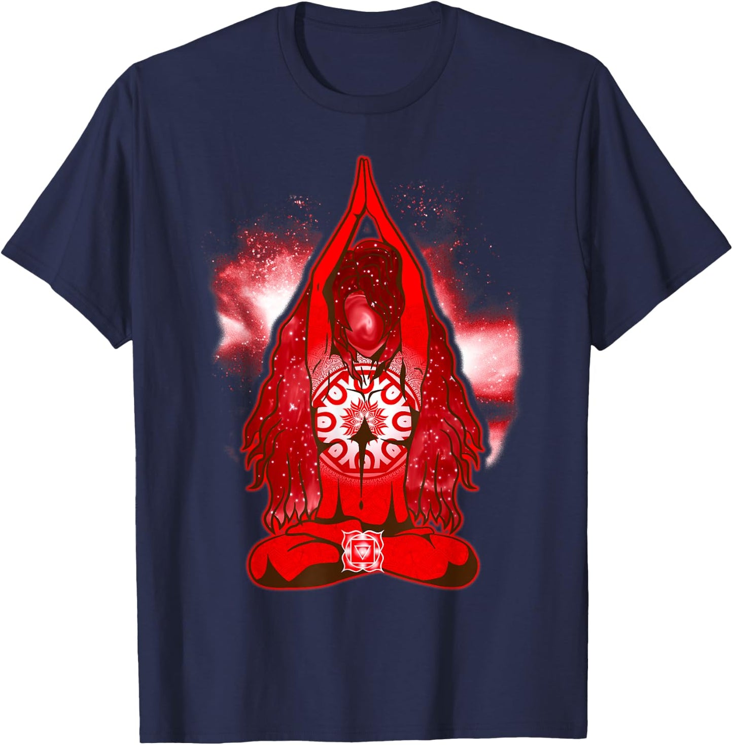 Root Chakras Shirt Yoga T Shirt Root Chakras Shirt T-Shirt - T-Shirt | Navy