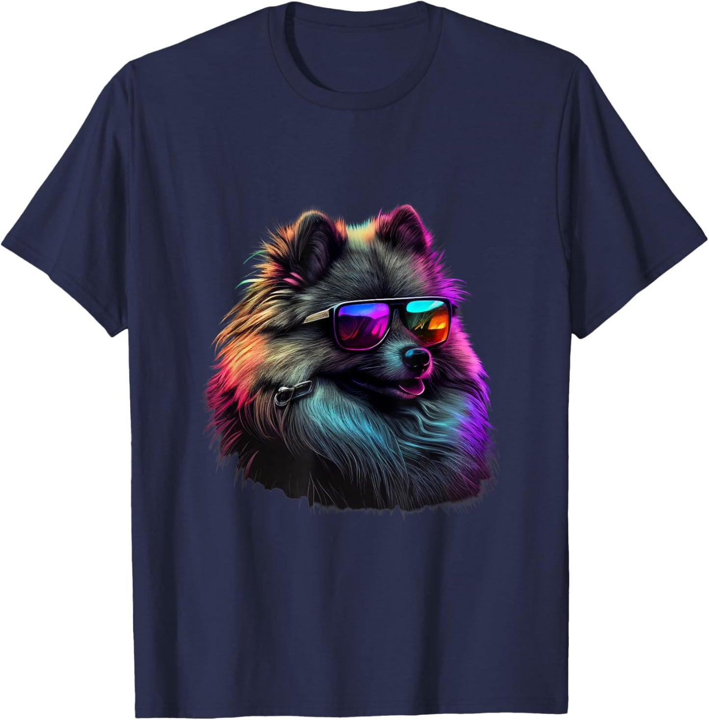 Abstract Keeshond Dog Lovers Keeshond Dogs Keeshonds T-Shirt - T-Shirt | Navy