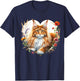 My Cat Is My Valentine Cute Orange Maine Coon Cat in a Heart Women Girls Kids T-Shirt - T-Shirt | Navy