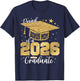 Proud Bonus Mom of a Class of 2026 Graduate Graduation T-Shirt - T-Shirt | Navy