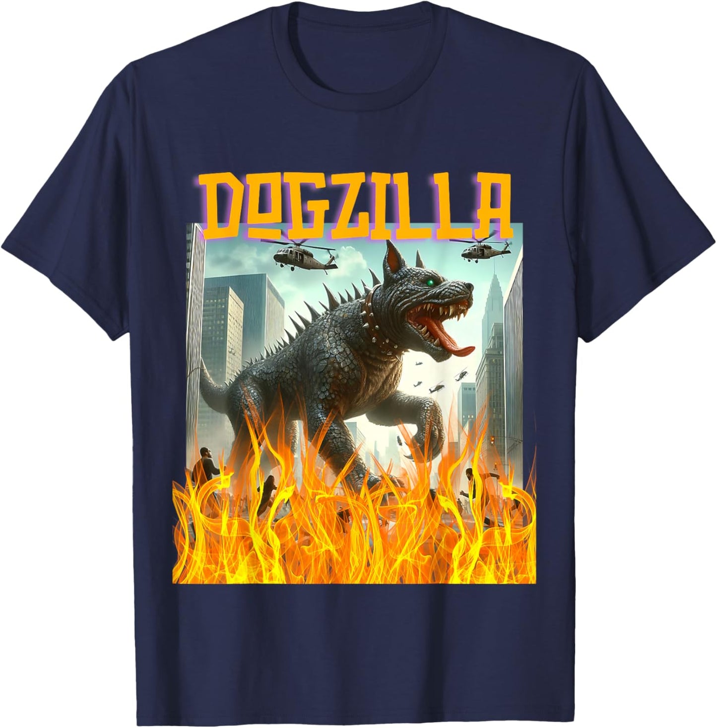 Dogs Dogzilla Movie T-Shirt - T-Shirt | Navy