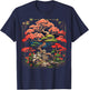 Japanese Art Gardening Retro Bonsai T-Shirt - T-Shirt | Navy