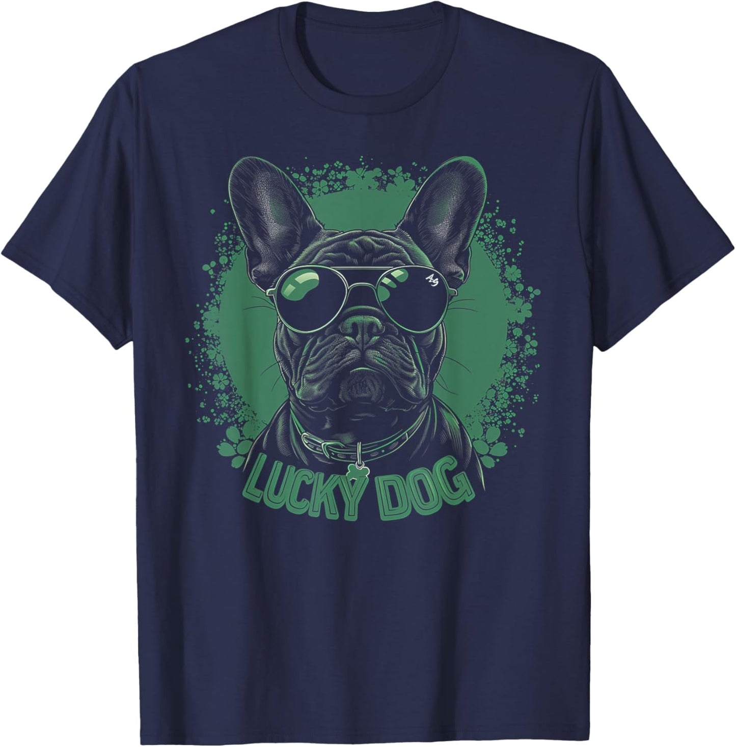 French Bulldog Dog - St. Patrick's Day Saint Paddy's Irish Women Kids T-Shirt - T-Shirt | Navy