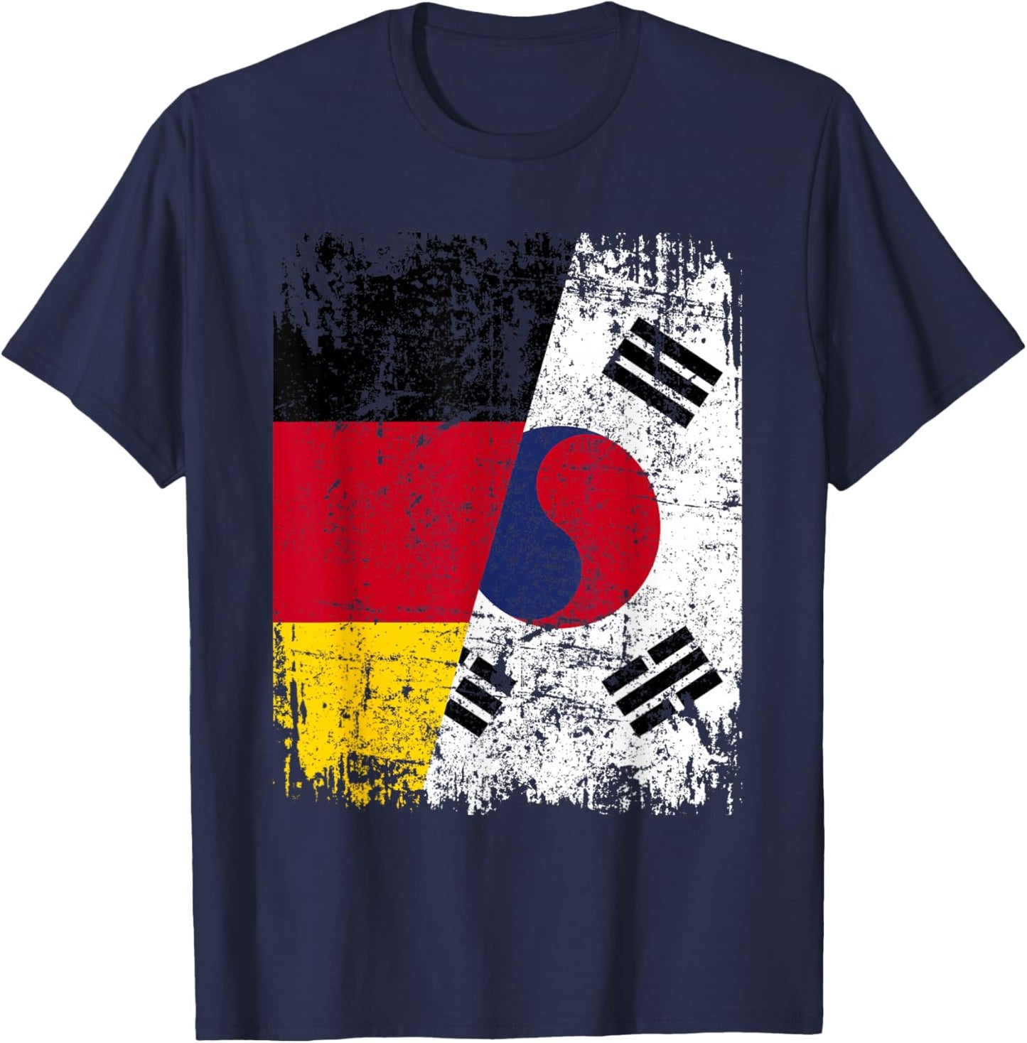 SÜDKOREA DEUTSCHLAND Flagge | Damen Herren Kinder | Südkorea T-Shirt - T-Shirt | Navy