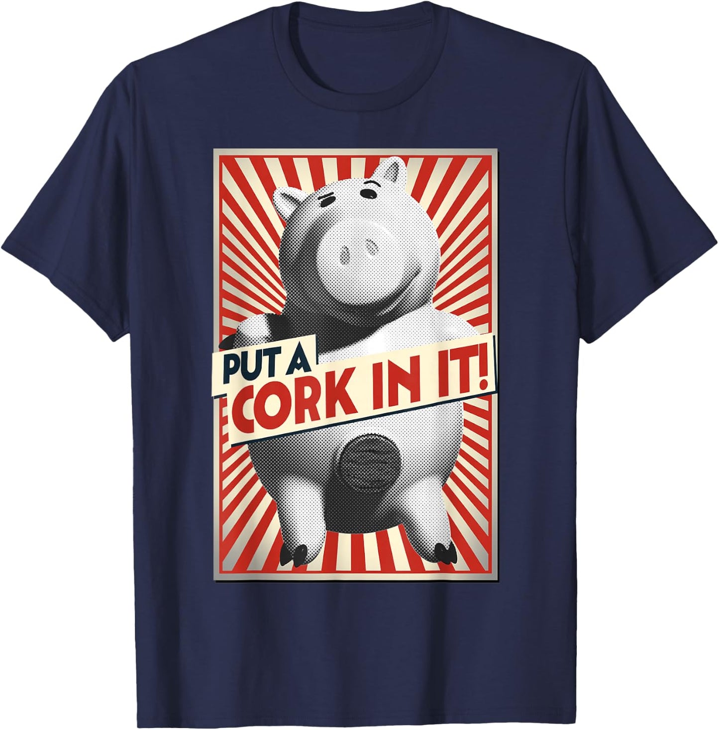 Disney Pixar Toy Story Hamm Piggy Bank Put A Cork in It T-Shirt - T-Shirt | Navy