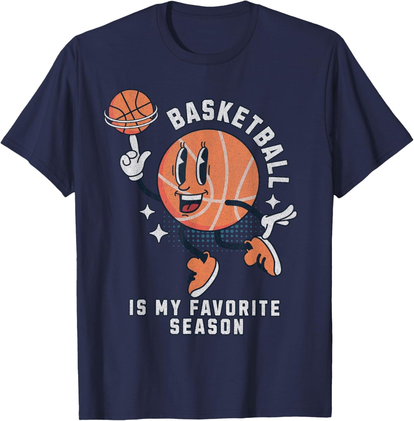 Basketball is My Favorite Season T-Shirt - T-Shirt | Navy