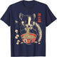 Funny Skunk Animal Eating Ramen Noodles T-Shirt - T-Shirt | Navy