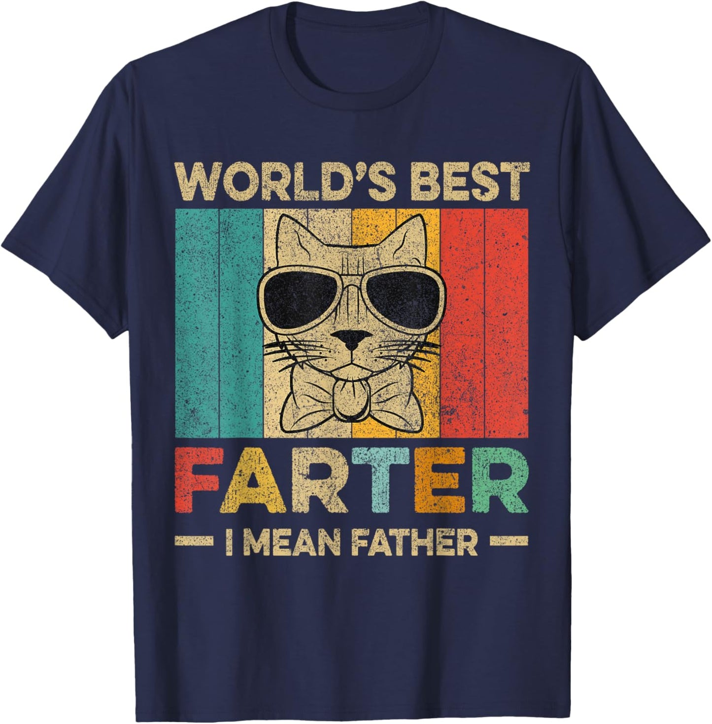 Worlds Best Farter I Mean Father Fathers Day Dog Dad T-Shirt - T-Shirt | Navy