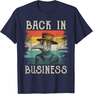 Plague Doctor Mask Vintage Retro Quarantine Humor Gift T-Shirt - T-Shirt | Navy