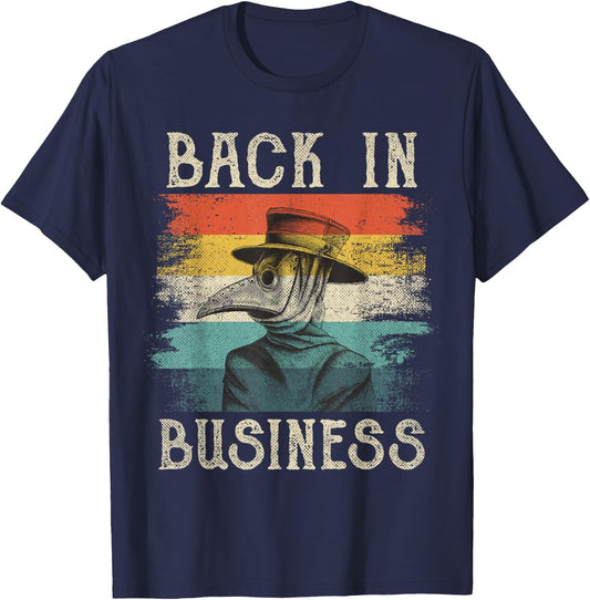 Plague Doctor Mask Vintage Retro Quarantine Humor Gift T-Shirt - T-Shirt | Navy