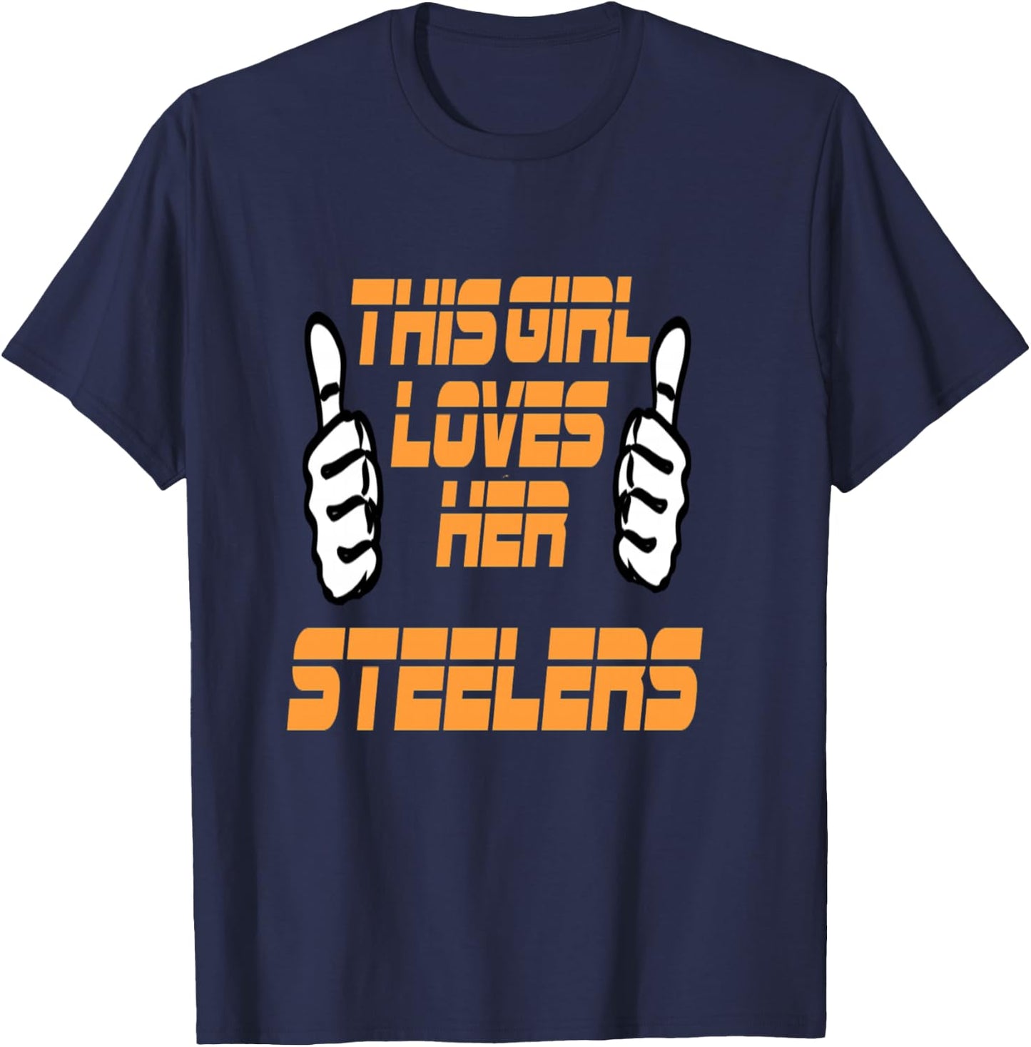This Girl Loves Her Steelers T shirt T-Shirt - T-Shirt | Navy