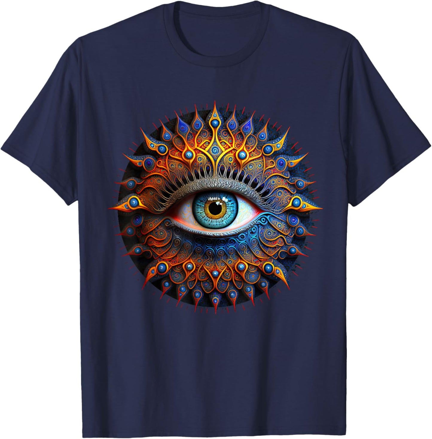 Evil Eye symbol of protection Spiritual Esoteric T-Shirt - T-Shirt | Navy