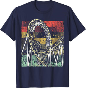 Retro Roller Coaster T-Shirt - T-Shirt | Navy
