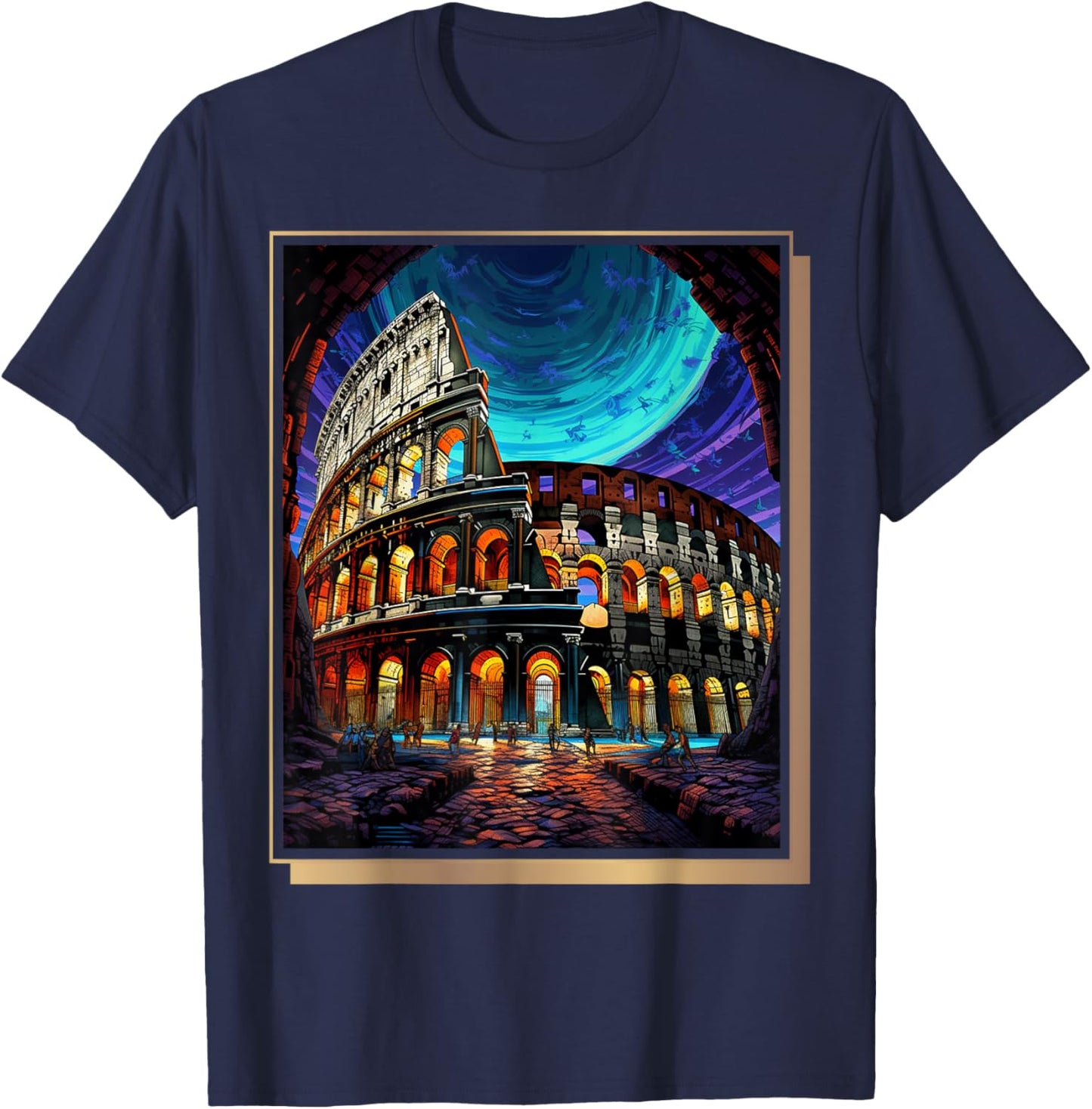 Italy Travel Rome Colosseum Italy Souvenir T-Shirt - T-Shirt | Navy