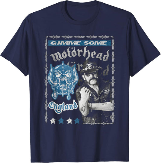 Motörhead – Lemmy Collage Blue T-Shirt - T-Shirt | Navy