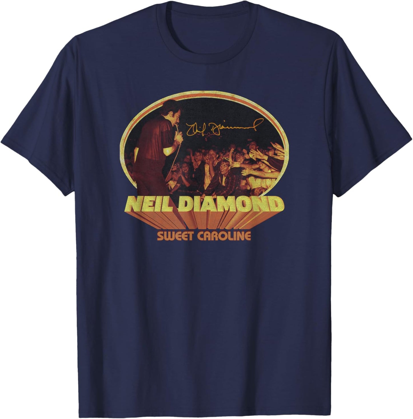 Official Neil Diamond Crowd Singing T-Shirt - T-Shirt | Navy