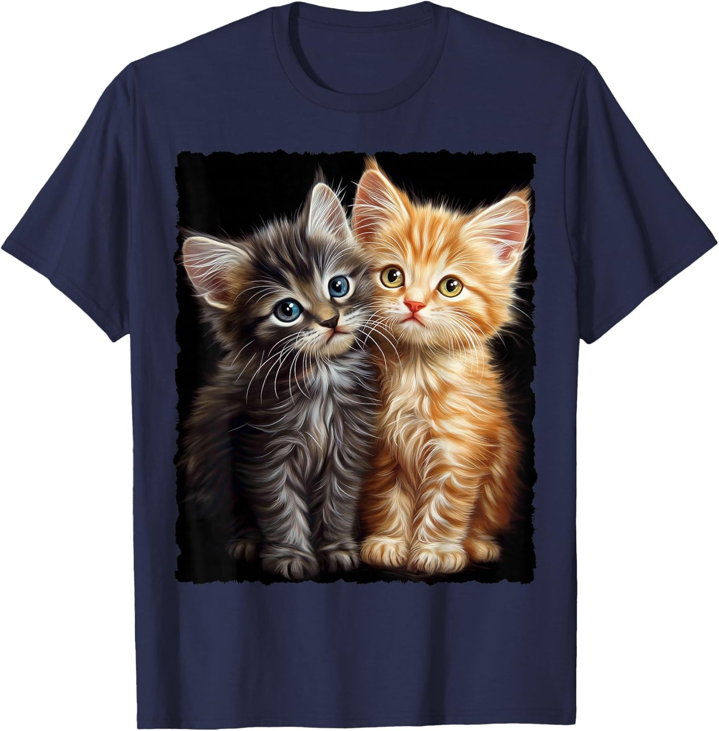 Cute Magical Cat Kitten Fantasy Art Design T-Shirt - T-Shirt | Navy