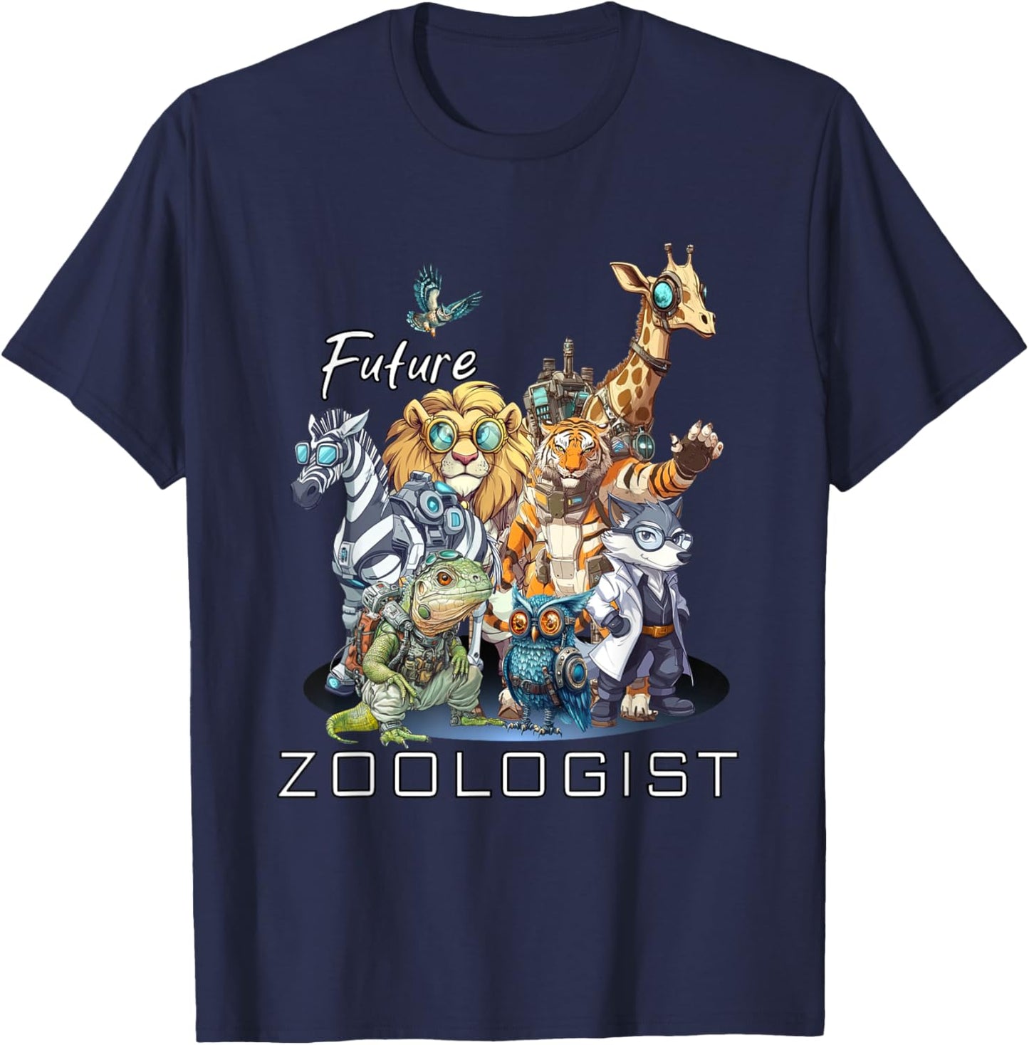 Future Zoologist Guardians of Zoology T-Shirt - T-Shirt | Navy