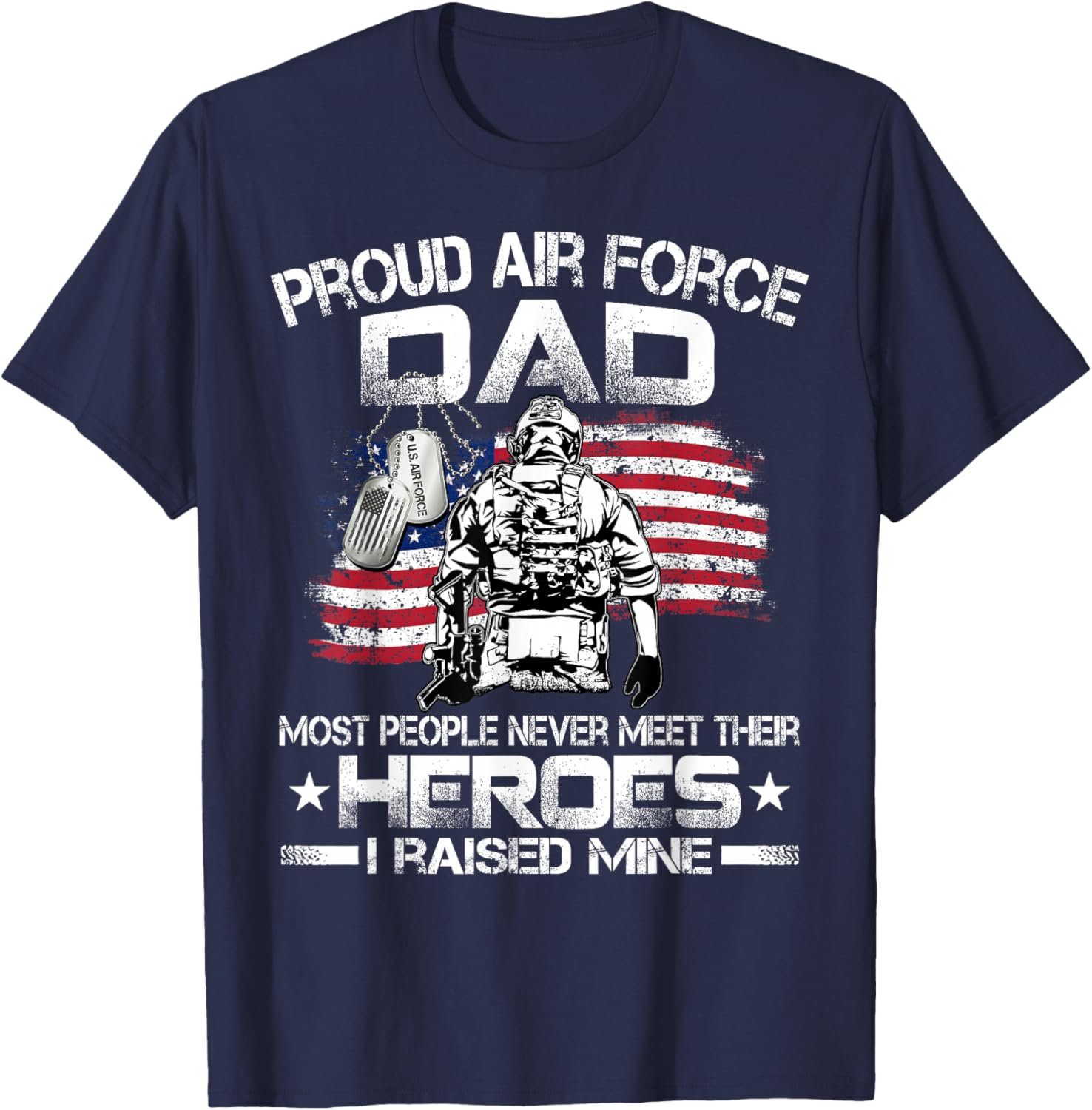 Proud Air Force Dad Pride Military Family US Air Force T-Shirt - T-Shirt | Navy