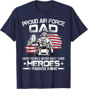 Proud Air Force Dad Pride Military Family US Air Force T-Shirt - T-Shirt | Navy