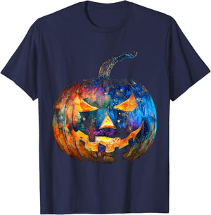Pumpkin Costume Halloween Spooky Art Pumpkin T-Shirt - T-Shirt | Navy