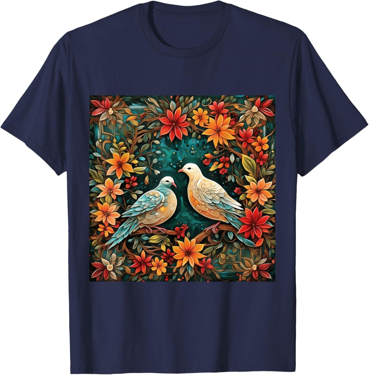 Two Turtle Doves T-Shirt - T-Shirt | Navy