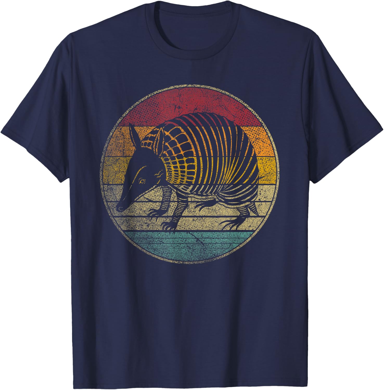 Armadillo - Vintage Funny Retro Style 70s 80s Men Women Kids T-Shirt - T-Shirt | Navy