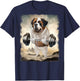 Saint Bernard Dog Muscle Training Weightlifting Men Women Kids T-Shirt - T-Shirt | Navy