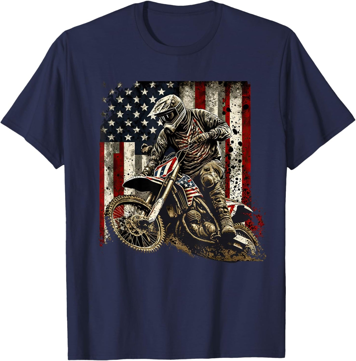 Motocross Supercross FMX riders Dirt Bike Freestyle motocro T-Shirt - T-Shirt | Navy
