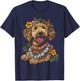 Goldendoodle Hawaiian Flowers Hibiscus Funny Doodle Mom T-Shirt - T-Shirt | Navy
