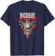 Incubus Totenkopf und Schlange Dark Night Horror T-Shirt - T-Shirt | Navy