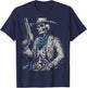 Outlaw Wild West Skeleton Cowboy Gunslinger T-Shirt - T-Shirt | Navy