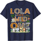 Lola of The Wild One Safari Jungle Zoo 1st Birthday Boy T-Shirt - T-Shirt | Navy