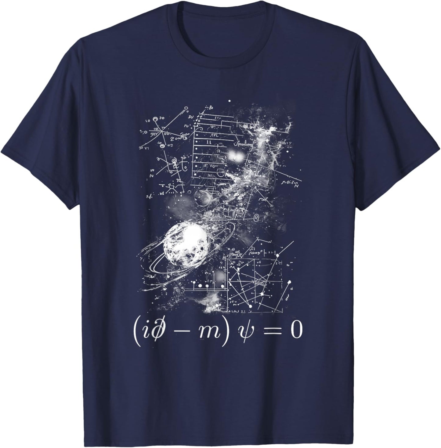 Dirac Equation Quantum Mechanics Particle Physics Geeks T-Shirt - T-Shirt | Navy