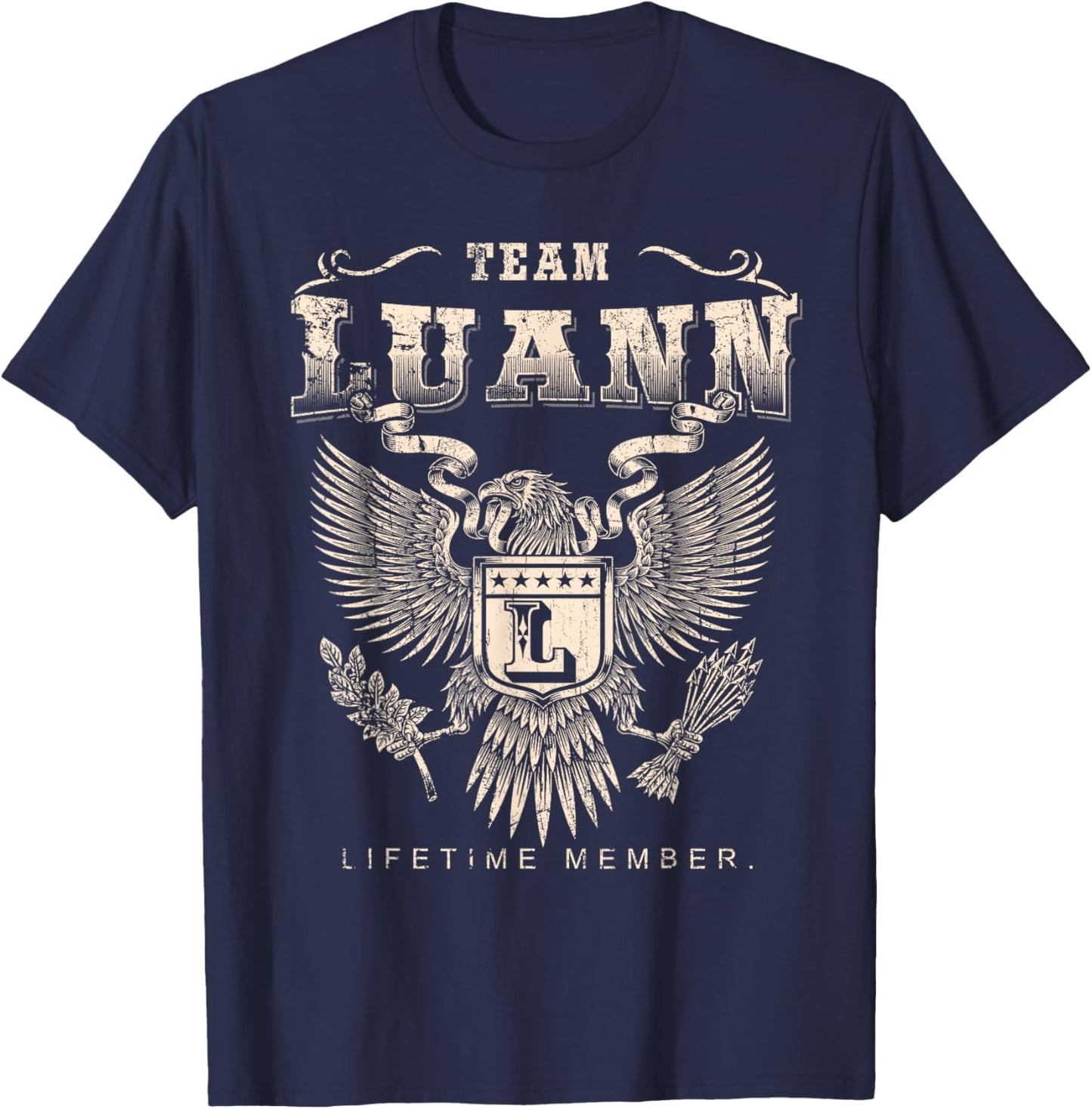 Team Luann Lifetime Member - Luann Name T-Shirt - T-Shirt | Navy
