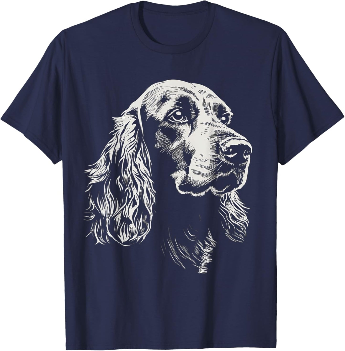Cocker Spaniel Graphic Pet Art Dog Cocker Spaniel T-Shirt - T-Shirt | Navy