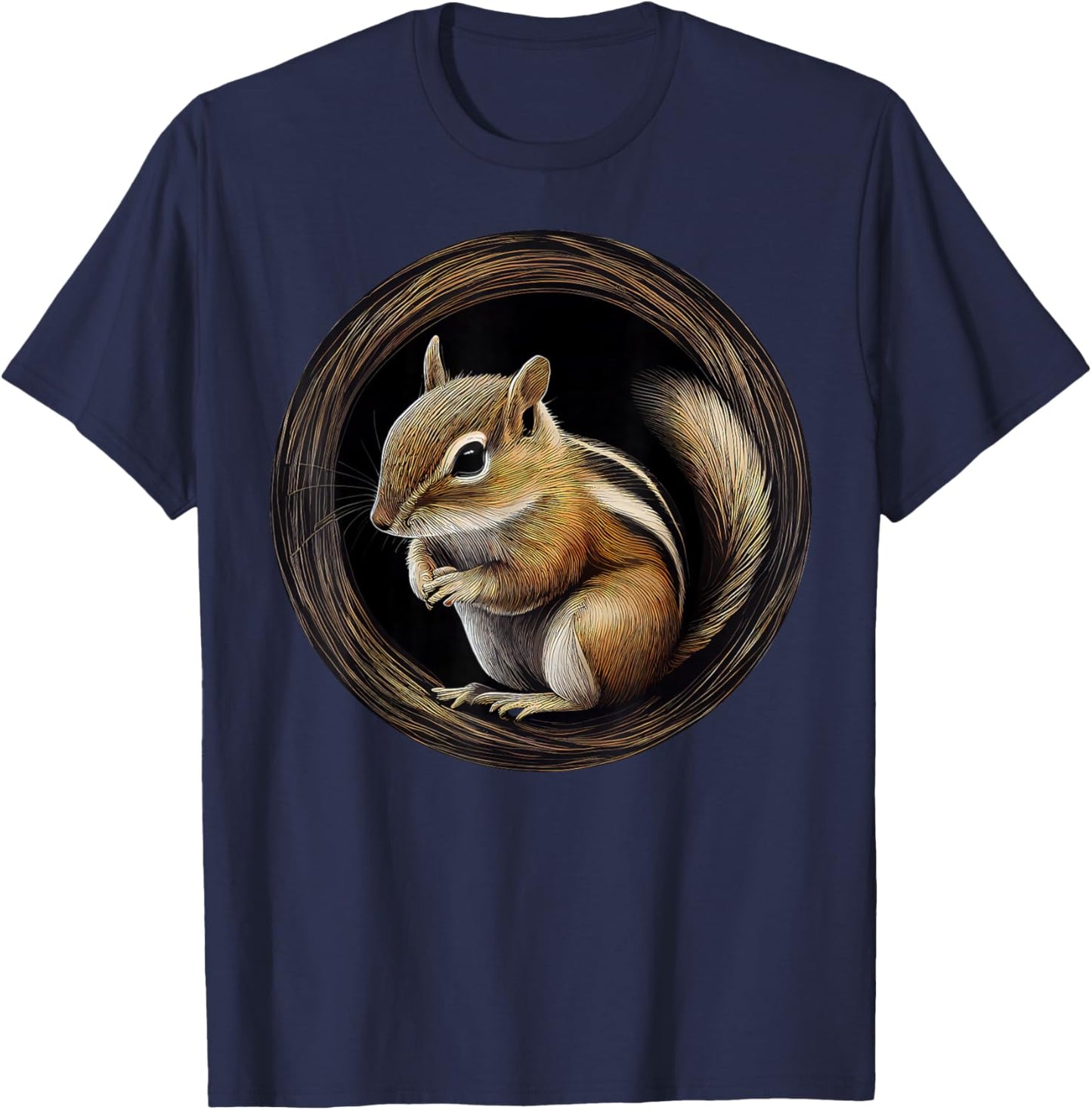 Chipmunk Animal Lover Wildlife Chipmunks T-Shirt - T-Shirt | Navy