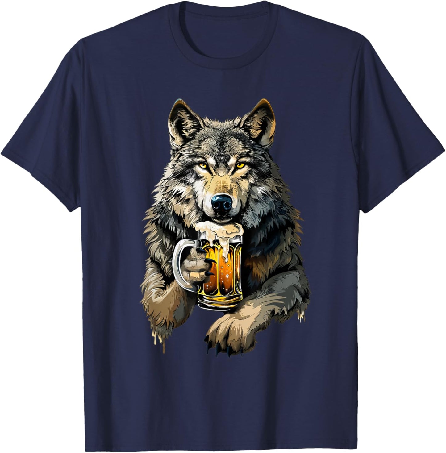 Wolf Beer T-Shirt - T-Shirt | Navy