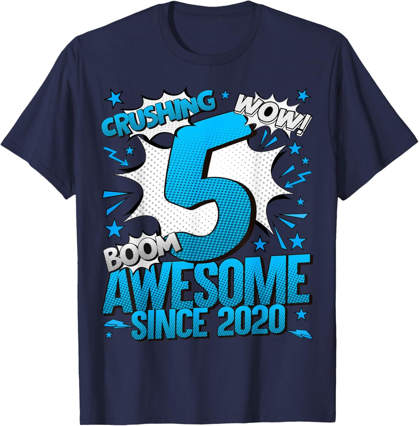 5 Year Old Gifts For Boys 5th Birthday Boy 5 Year Old Boy T-Shirt - T-Shirt | Navy