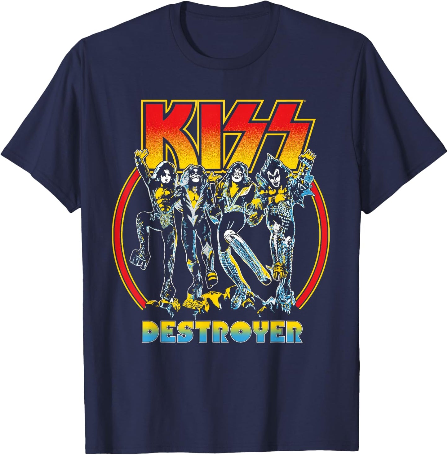 KISS - Rock and Roll Party T-Shirt - T-Shirt | Navy