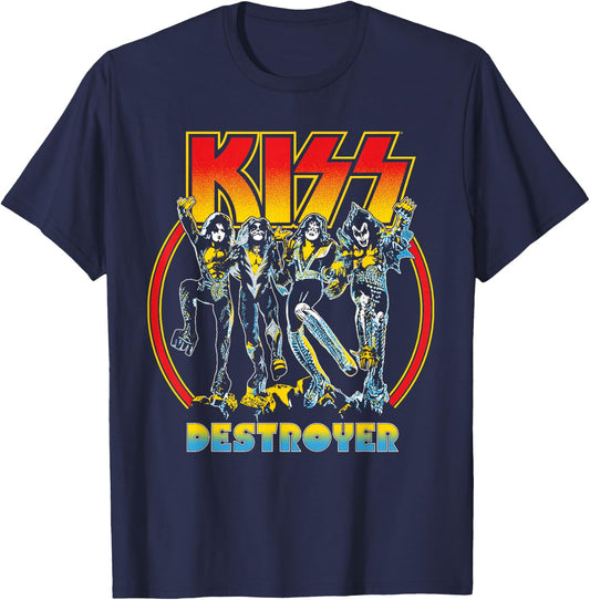 KISS - Rock and Roll Party T-Shirt - T-Shirt | Navy