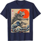 Catzilla Cat Japanese Art Funny Cat Gifts Women Kid T-Shirt - T-Shirt | Navy