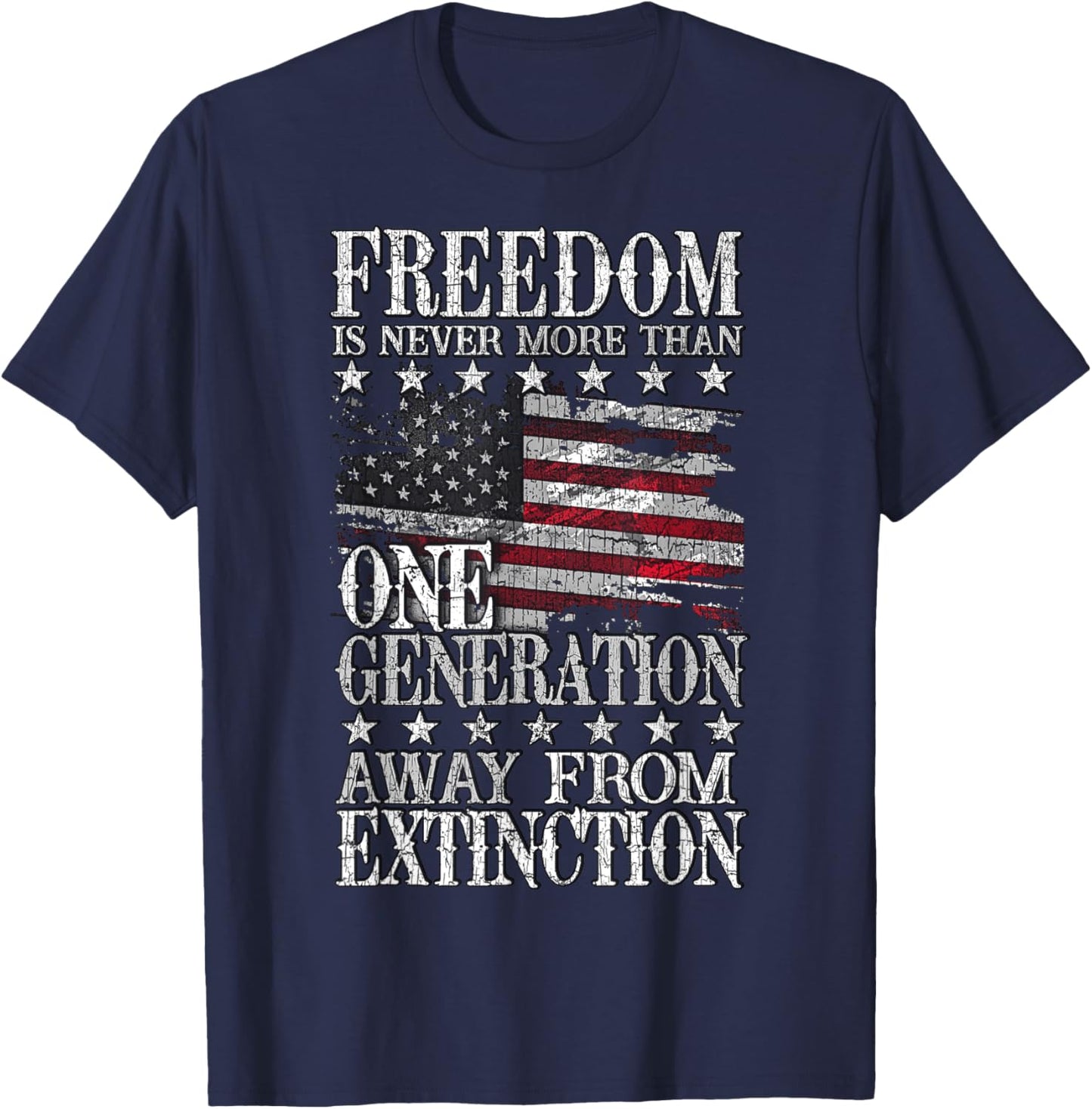 Freedom: One Generation From Extinction T-Shirt - T-Shirt | Navy